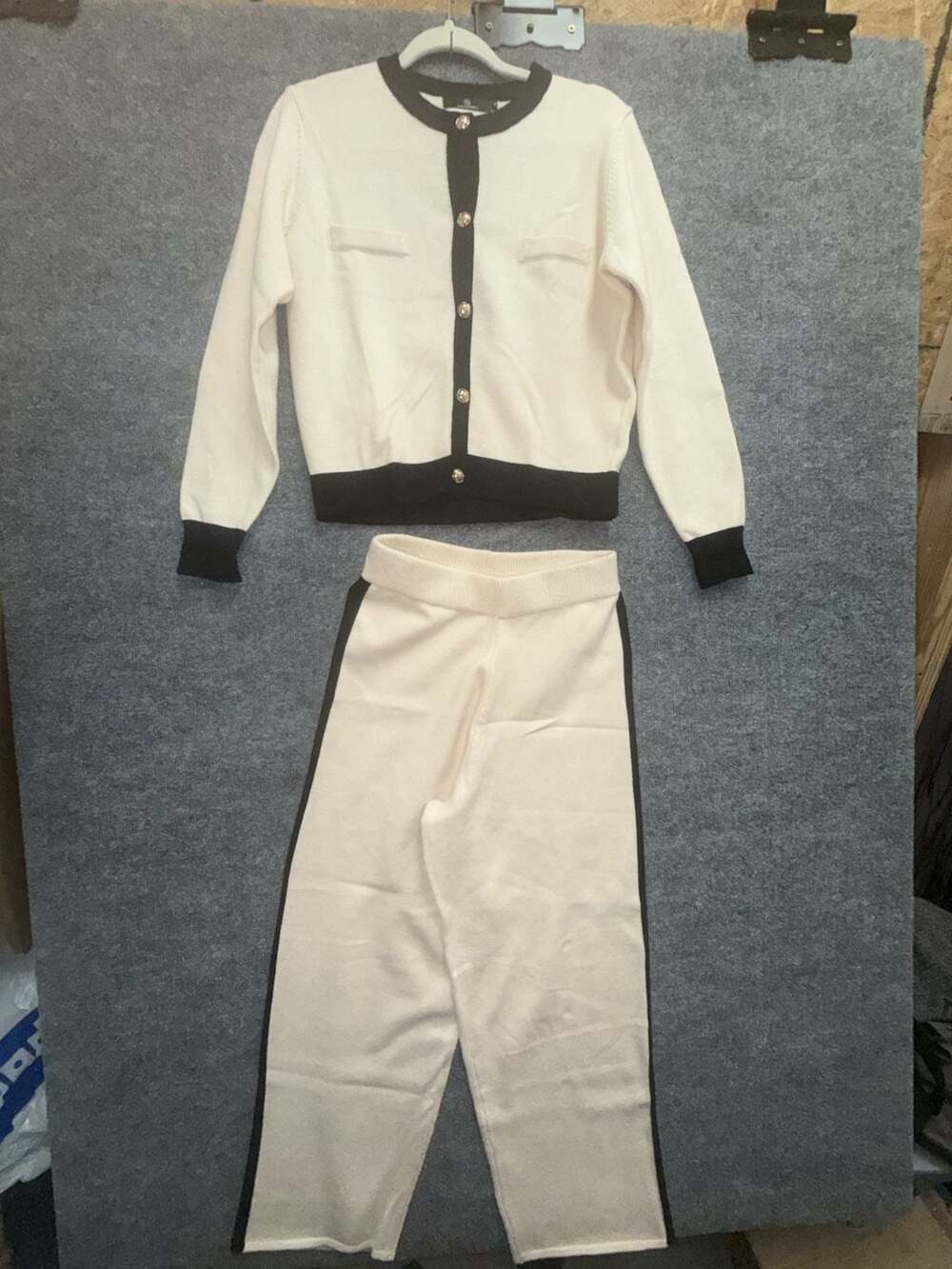 LILLUSORY Womens 2 Piece Sets Lounge Matching Cardigan Sweaters and Wide Leg Pan